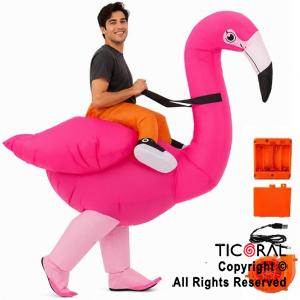 DISFRAZ INFLABLE FLAMENCO PARA JINETE ADULTO 1,60 MT X 1,90